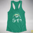 Pride Sloth Aromantic Flag Sunglasses Women's Racerback Tank - Kelly Green